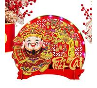 Wealth Decor - Felt, 11.61x10.24x2.95in Luck Ornament Table Decoration Good Fortune Centerpiece | Festive Vietnamese New Year & Spring Festival Accent, Home Decor Ornament For Desks, Living Rooms