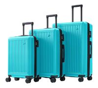 WEALTHOME Juego de maletas M-L-XL, funda rígida, maleta con ruedas, maleta de viaje, equipaje de mano, 4 ruedas, material ABS, cerradura de aduana TSA, verde, Moda