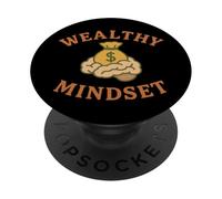 Wealthy Mindset Brain - Bolsa de Dinero PopSockets PopGrip Adhesivo