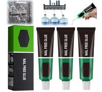 Wealthyn Glue, All-Purpose Glue, No More Nails Glue Adhesive, Super Glue All Purpose, Strongest Nail freee Glue for Bonding, Ceramic, Plastic, Wood, Glass, Metal, Tiles. (60g,3pcs)