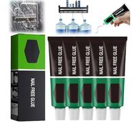 Wealthyn Glue, All-Purpose Glue, No More Nails Glue Adhesive, Super Glue All Purpose, Strongest Nail freee Glue for Bonding, Ceramic, Plastic, Wood, Glass, Metal, Tiles. (60g,5pcs)
