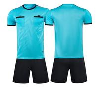 WEANGCW8238JIAN Camiseta de árbitro de fútbol, Tejido Transpirable de Secado rápido, Universal para Hombres y Mujeres jóvenes (Azul, M)