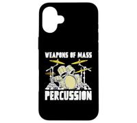 Weapons of Mass Percussion Drum Kit Vintage Music Carcasa para iPhone 16 Plus