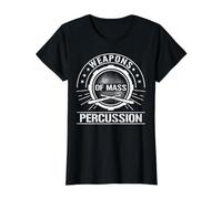 Weapons of Mass Percussion for a Drummer Camiseta gráfica económica, Mujer, Negro, M