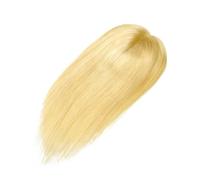 Wear and Go 14x16cm cuero cabelludo Natural Base de seda encaje Topper cabello humano rubio, pieza de seda de silicona superior tupé con Clips mujeres(12 inch)