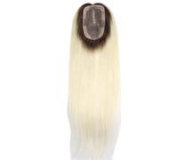 Wear and Go Adornos humanos for mujer de 16 pulgadas for adelgazar el cabello, pieza de peluca de 3x5 pulgadas for extensiones de cabello Remy Real(T3-60)