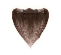 Wear and Go Peluca Frontal De Cabello Humano Con Línea De Encaje De 13 × 2 Pulgadas Con Extensión De Pelos De Hilo De Pescar Ajustable, Parche Invisible For La Frente De 14 Pulgadas(Dark Brown)
