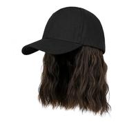 Wear and Go Pelucas de 20 cm for mujeres negras, estilo africano, rizado, sintético, con lengua de pato.(Cool brown)