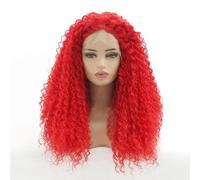Wear and Go Pelucas sintéticas afro rizadas sin pegamento 13x3 HD peluca frontal de encaje for mujeres Wiglets(20inch)