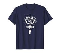 Wear For Change: inspiración para el activismo cítrico Camiseta, Hombre, Azul Marino, XXL