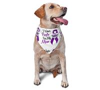 Wear Purple for My Mom Alzheimer's Awareness Summer Dog Bandanas Boy Bulk Pet Bufanda Ajustable Suave Triángulo Baberos Accesorios para Pequeños Medianos Grandes Cachorros Gatos
