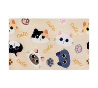 Wear-Resistant Cat Scratchers, Cute Cat Scratcher Board, Cat Scratching Mat For Indoor Use, Adhesive Cat Floor Scratching Pad Rug, Protect Carpets and Sofas, 50x80cm/19.69x31.5 Inches