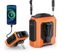 Wearable Air Cooler, 10000mAh Portable Waist Fan,operated With 5 Speeds & Flashlight Neck Hands-Free, USB Charging, 40H Cooling, Shockproof and Waterproof for Outdoor (Yellow)