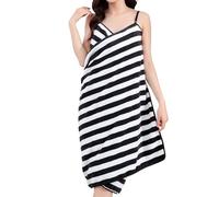 Wearable Bath Towel for Women, Quick Drying Bath Robe, Lightweight Comfortable Cover Wrap to Shower, Pool, SPA, Swim, Beach, Bathroom, Dorm, College, Hotel, Summer, Black and White Color