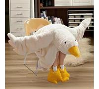 Wearable Blanket Hoodie - Geese Shape Oversized Blankie | Soft Loose Warm Pajamas For Men Women Reader Student Homebodies Watching TV Reading Books Movie Watchers Winter Cold Weather Lounging Adults