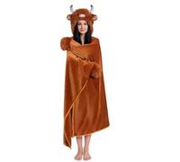 Wearable Blanket Hoodie Warm Oversized - Giant Hood Robe Onesie Cow Blanket | Cow Blanket Hoodie with Phone Pocket for Adlult Women, Girlfriend, | Halloween, Christmas, Home, Bedroom, Cosplay, Costume