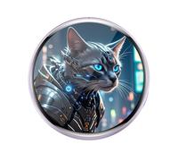 Wearable Display Badge, Smart Digital Photo Frame, Video Player with Screen Feature, Portable Electronic Badge Device, Anime Badges with Stylish Design, Display Gadget for Trade Show