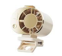 Wearable Fan, 3 Speed Adjustable 360 Degree Rotation LED Display Clip On Personal Cooling Device, Portable Hands Free Mini Fan for Summer Travel Camping Beach Festival Sports Office Desk Hiking