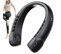 Wearable Fan 5 Speeds USB Rechargeable - Digital Display Portable Personal
