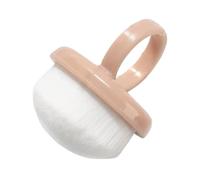 Wearable Nail Dust Brush Ring - Manicure Cleaning Accessory for Acrylic Gel Nails | Fine Soft Bristles with Finger Ring Holder, Easy Powder Removal Tool for Practice Salon or 1.3x1.3x1.6in