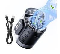 Wearable Shirt Fan - ABS 8.6x8.3x6.9cm | 3600mAh Rechargeable Portable Clip Personal Cooler Five Speed Strong Airflow Hands Free Waist Belt Device For Hiking Backpacking Climbing Working