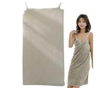 Wearable Shower Towel For Women - Soft Microfiber Sling Bathrobe Dress with Secure Elastic, Absorbent SPA Body Wrap & Cover Up For Dorm, Gym, & Travel | Hands-Free Drying