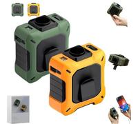 Wearable Waist Fan & Power Bank with Desktop Stand, Dual Turbo Airflow, With Desktop Stand, 3 Speeds, Portable USB Rechargeable for Outdoor, Travel, Work (Green+Yellow)