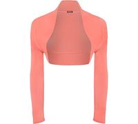 WearAll Cárdigan de manga larga para mujer, talla 8-14, coral, 48-50 Más