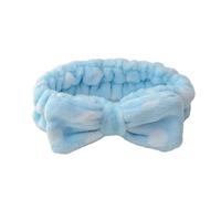 Weardear Diadema de Franela Ancha Para Mujer Para el Cuidado Facial y Deportiva Azul Patrón-K2 M
