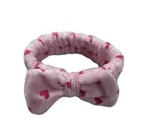 Weardear Diadema de Franela Ancha Para Mujer Para el Cuidado Facial y Deportiva Rosa Patrón-K2 M