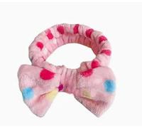 Weardear Diadema Maquillaje Mujer Headband de Microfibra Elásticas Bowknot Banda de Pelo Suave y Lindo Lunares rosas44