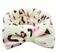 WEARDEAR Diademas de Spa Cinta Pelo de Forro Polar Coral Elástica Diademas Faciales La Cara Esponja Suave Diadema Beige M 19