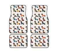 Wearing Clothes - Juego de 4 alfombrillas antideslizantes para coche, diseño de perros Corgi, para furgonetas y sedanes