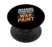 WEARING SUNSCREEN LIKE IT'S WAR PAINT PopSockets PopGrip Adhesivo
