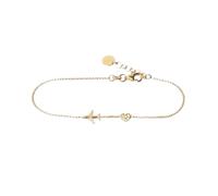 WearTravelers | Pulsera Avión y Corazón luminoso de Plata de Ley 925 - Made in Italy - Idea Regalo para la Mujer viajera - Modelo Seattle