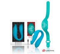 WEARWATCH Dual WATCHME - Vibrador en U para parejas, Índigo/Aguamarina