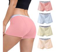 WEASIC Bragas menstruales Mujer Braguitas menstruales niña Braga Menstrual Mujer Boxer Menstrual Bragas Menstrual Flujo abundante Braguitas Regla niña (Paquete de 4, Multicolor 2, S)