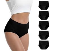 WEASIC Bragas Mujer Algodon Bragas sin Costuras Mujer Algodon Braguitas de algodão Braguitas 100% cuecas Mulher algodão 100 Invisible sin Costuras Altas Pack (Paquete de 5, Negro, L)