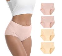 WEASIC Bragas Mujer Algodon Bragas sin Costuras Mujer Algodon Braguitas de algodão Braguitas 100% cuecas Mulher algodão 100 Invisible sin Costuras Altas Pack (Paquete de 4, Multicolor 1, S)