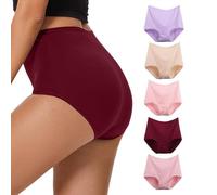 WEASIC Bragas Mujer Algodon Talla Grande Bragas sin Costuras Mujer Ropa Interior Braga Algodon 100% Braguitas de algodón Altas cuecas Mulher algodão (Paquete de 5, Multicolor 2, XS)
