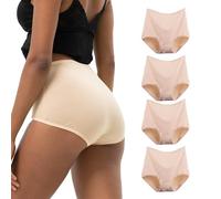 WEASIC Bragas Mujer Algodon Talla Grande Bragas sin Costuras Mujer Ropa Interior Braga Algodon 100% Braguitas de algodón Altas cuecas Mulher algodão (Paquete de 4, Multicolor 1, S)