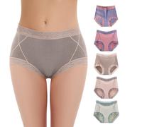 WEASIC Pack Bragas Mujer Algodon Talle Alto Mujer Altas 100% Bragas de Algodon 100x100 cuecas Mulher algodão Braguitas Culotte Calzoncillos Culotte Braguitas (Confezione Da 5 Multicolori 2, M)