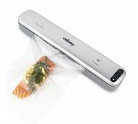 Wëasy SIL85 Envasadora Al Vacío Para Alimentos Secos y Húmedos, Uso Doméstico, 85 W, Bandeja de Selladura 30 Cm, Selladura Instantánea 10 Segundos, Incluye 10 Bolsas, Acero Inoxidable, Gris