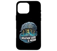 Weather Geek & Proud Storm Chaser Meteorologist Design Carcasa para iPhone 16 Pro MAX