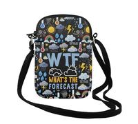 Weather Gift Wtf What's The Forecast - Bolso cruzado para meteorólogos, bolsa de hombro para mamá, Forecast Cr UK, 0