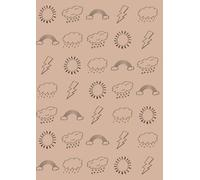 Weather Notebook (Brown): Cute Original Pattern Design, Lined, 8.27 x 11.69 inches (A4), 100 pages
