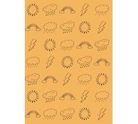 Weather Notebook (Orange): Cute Original Pattern Design, Lined, 8.27 x 11.69 inches (A4), 100 pages