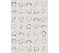 Weather Notebook (White): Cute Original Pattern Design, Lined, 8.27 x 11.69 inches (A4), 100 pages