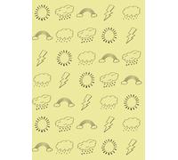 Weather Notebook (Yellow): Cute Original Pattern Design, Lined, 8.27 x 11.69 inches (A4), 100 pages