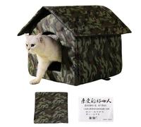 Weather Resistant Outdoor Cat Shelter - Tienda de campaña de invierno plegable térmica, resistente al viento y al viento, antideslizante para patios Hideaway, balcón para mascotas, condominio